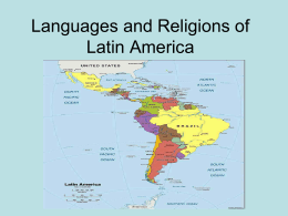 Languages and Religions of Latin America