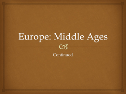 Europe: Middle Ages
