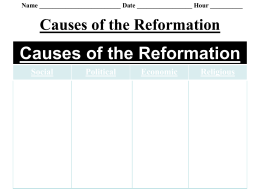 Causes of the Reformation
