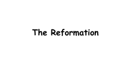 The Reformation - Washington-Lee