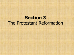 Renaissance and Reformation 3 and 4