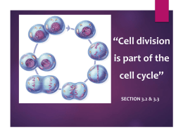 Cell division is part of the cell cycle