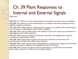 Ch. 39 Plant Responses to Internal and External Signals notes