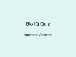 Bio IQ Quiz - Ramsey Public School District