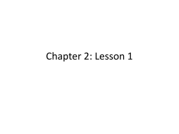 Chapter 2: Lesson 1 - Swedesboro
