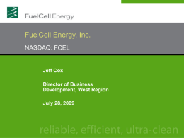 Fuel Cell Energy PPTJuly 09
