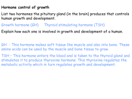 Hormone control of growth