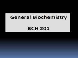BCH 201 lect1
