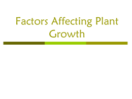 Factors Affecting Plant Growth - hills