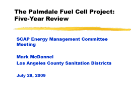 Palmdale Fuel Cell Project Review 090727