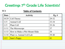 Greetings 7th Grade Life Scientists! - House 7