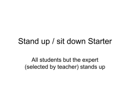 Stand up / sit down Starter