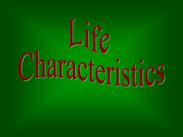 Characteristics (Chapter 1)