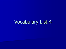 English 7 Voc List 4