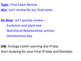 Final Exam Review - Sewanhaka Central High School District