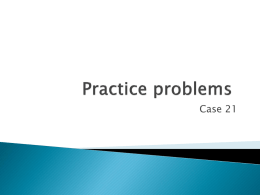 Practice problems