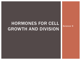 Hormones for cell growth and division