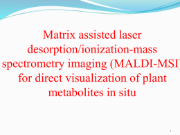 (MALDI-MSI) for direct visualization of plant metabolites in situ