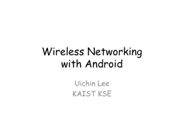 Wireless Networking with Android