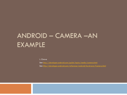 Android using the Camera lecture