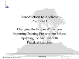 Intro to Android in Eclipse