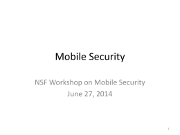 Security in Mobile Operating System
