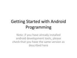 Getting Started with Android Programmingx