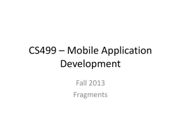 CS499 * Mobile Application Development