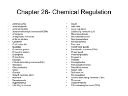 Chapter 26- Chemical Regulation
