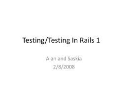 Testing/Testing In Rails 1 - SE-Wiki