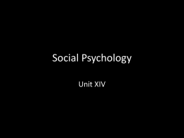 Social Psychology - Anderson School District 5
