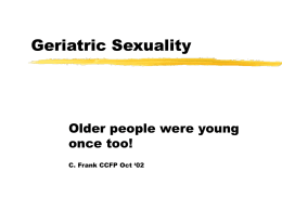 Geriatric Sexuality