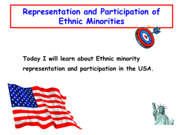 Representation of Ethnic Minorities in the USA