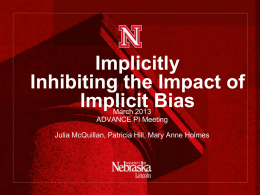 Implicitly Inhibiting the Impact of Implicit Bias