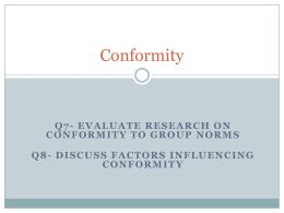 Conformity Q 7 & 8
