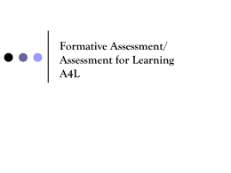 Assessment for Learning Presentation
