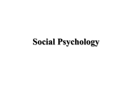 Social Psychology - Rockhurst University