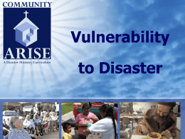 Vulnerability to Disaster