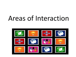 Areas of Interaction - Houston Independent School District