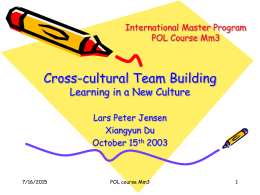 Cross-cultural Team Building