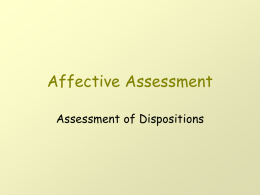 Affective Assessment - Appalachian State University