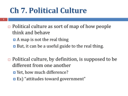 Ch 7. Political Culture