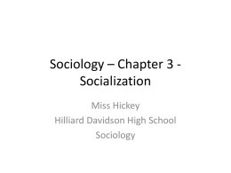Sociology – Chapter 3