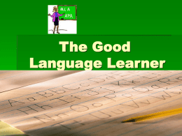 The good language learner