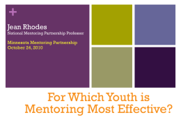 Brief Critique of IES Student mentoring evaluation