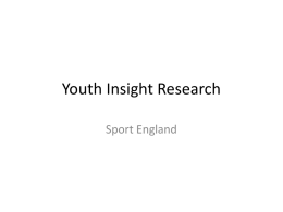 Youth Insight Research - South Yorkshire Sport