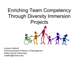 Enriching Team Competency Through Diversity Immersion Projects