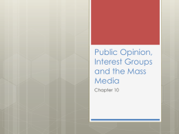 Interest Groups and the Mass Media
