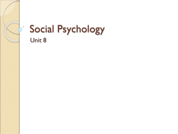 Social Psychology - Accelerated Learning Center, Inc.