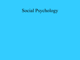 Social Psychology - Grand Haven Area Public Schools